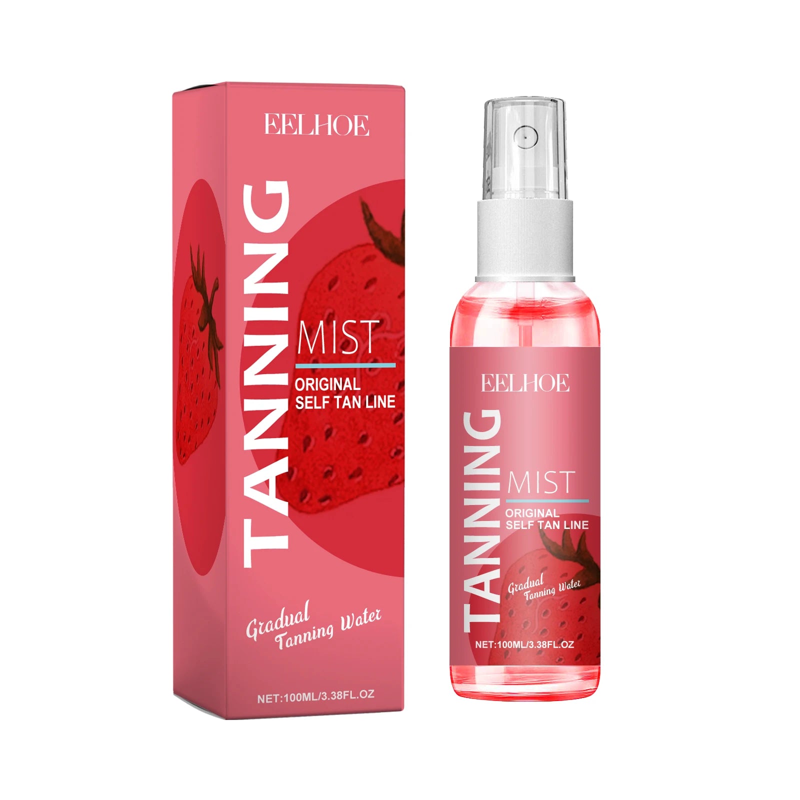 Eelhoe Strawberry Sunless Tanning Spray – Bronze Glow 100ml