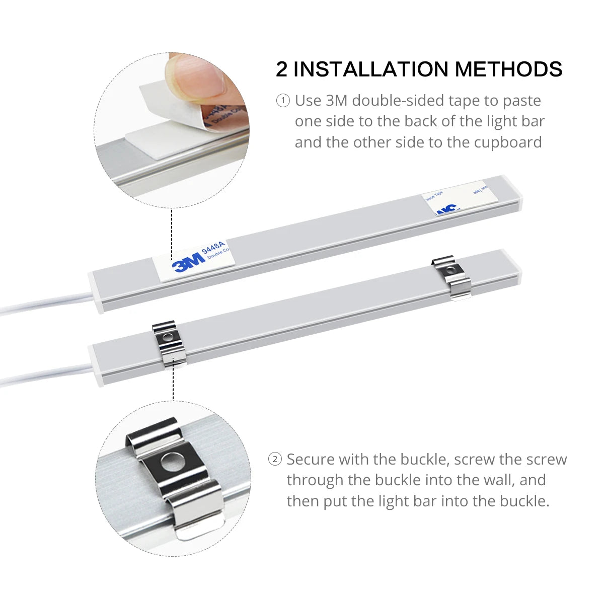 1pcs LED Closet Light with Non-Contact Motion Sensor,USB Lamp Hand Scan Distance 1-6cm,2pcs LED Bar Series Connection Lighting Oasis Select