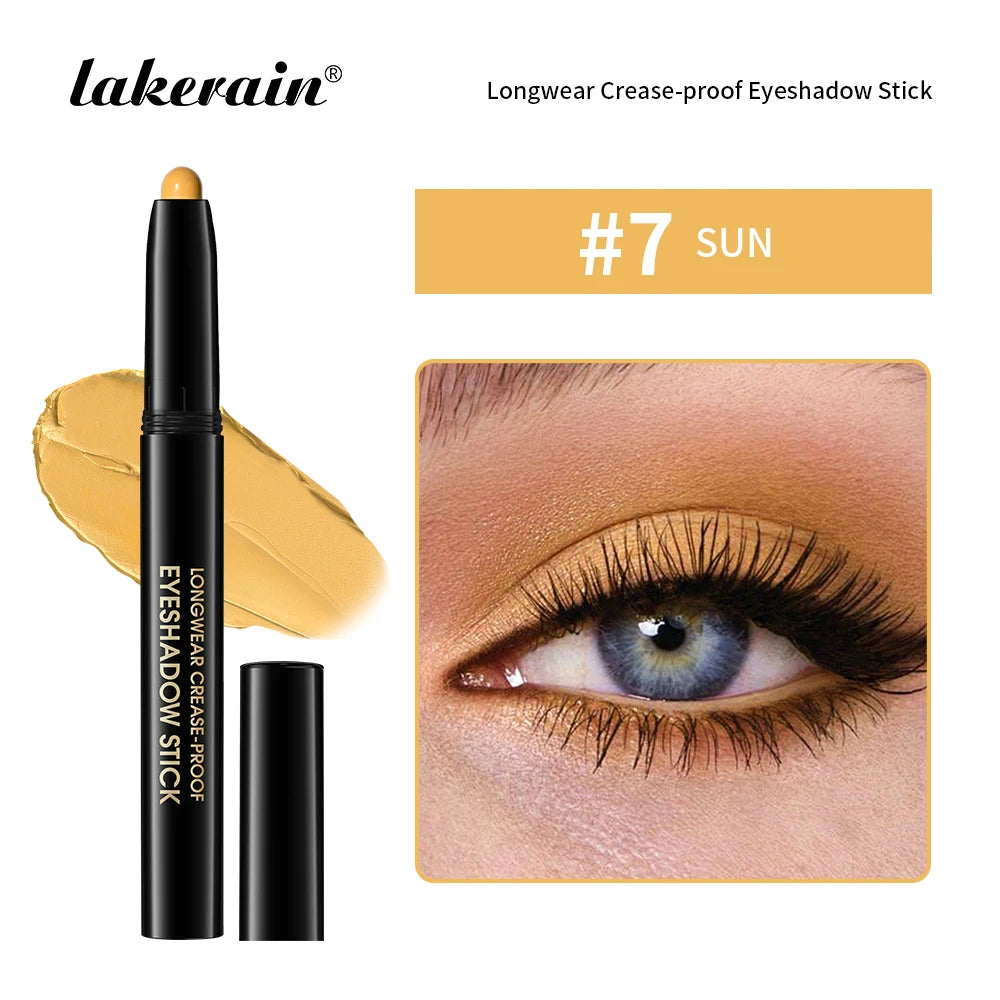 12 Colors Eyeshadow Pencil Stick Shimmer And Matte Waterproof Metallic Glitter Eye Shadow Highlighter Pencil Eyeshadow Cosmetics Oasis Select 07 sun