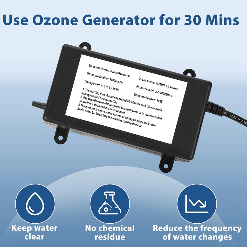 2026-WISH 2X Ozone Generator For Cold Plunge,1000Mg/H Ozone Generator For Water Keep Cold Plunge,Hot Tub,Pool Clean Fresh US Plu Oasis Select