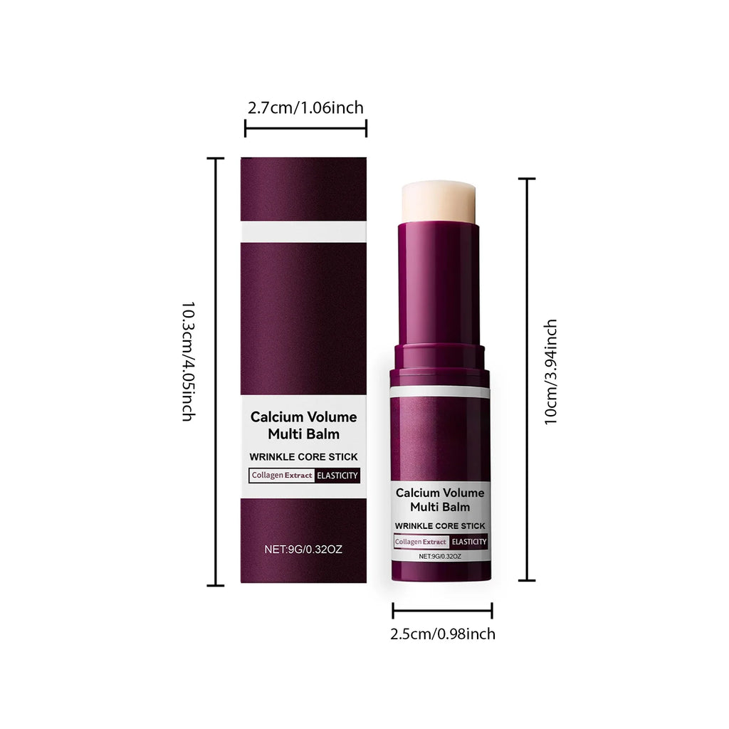 Calcium Skincare Set Anti-Aging Calcium Volume Facial Serum Eye Patches Multi Balm Fade Fine Lines Reduce Dark Circles Nourishes Oasis Select Multi Balm