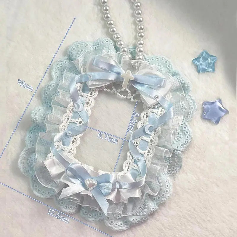 Plush Lace Photocard Holder | Anime Idol Card Display Case