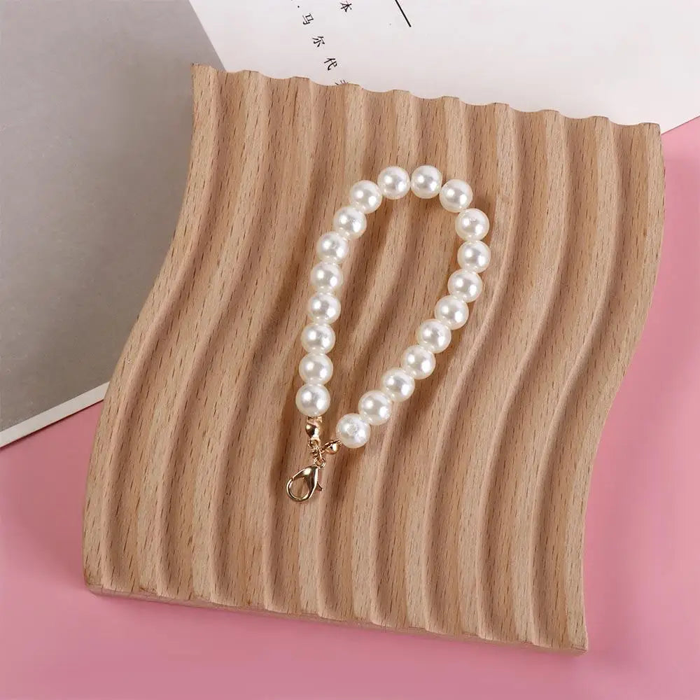 Creative Simple White Pearl Mobile Phone Chain Lanyard For Women Girls Anti-Drop Phone Case Chain Charm Jewelry Accessories Oasis Select