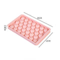 3D Round Ice Cube Tray with Lid Plastic Diamond Style Ice Mold Refrigerator Spherical DIY Moulds Ice Ball Maker Kitchen Tools Oasis Select 33grids-round-pink-S