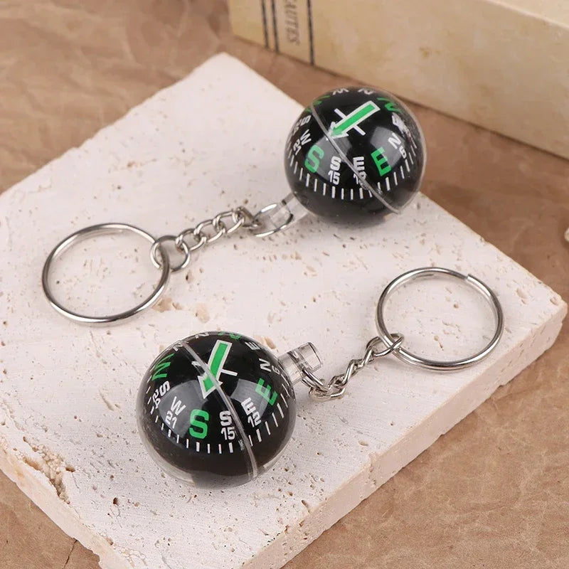 1pc Portable Lightweight Emergency Compass Outdoor Survival Keychain Ball Compass Tool Oasis Select