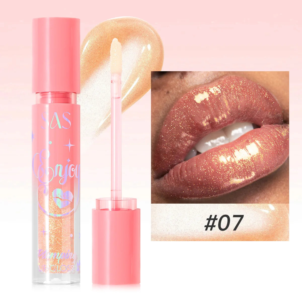 Pearlescent Plumping Lip Gloss – Glittery, Waterproof & Hydrating