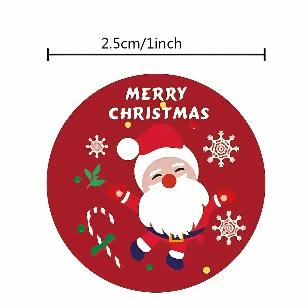 500pcs/roll, Merry Christmas Stickers, Christmas Themed Seal Label Stickers, DIY Gift Bake Wrap Envelope Stationery Decoration Oasis Select