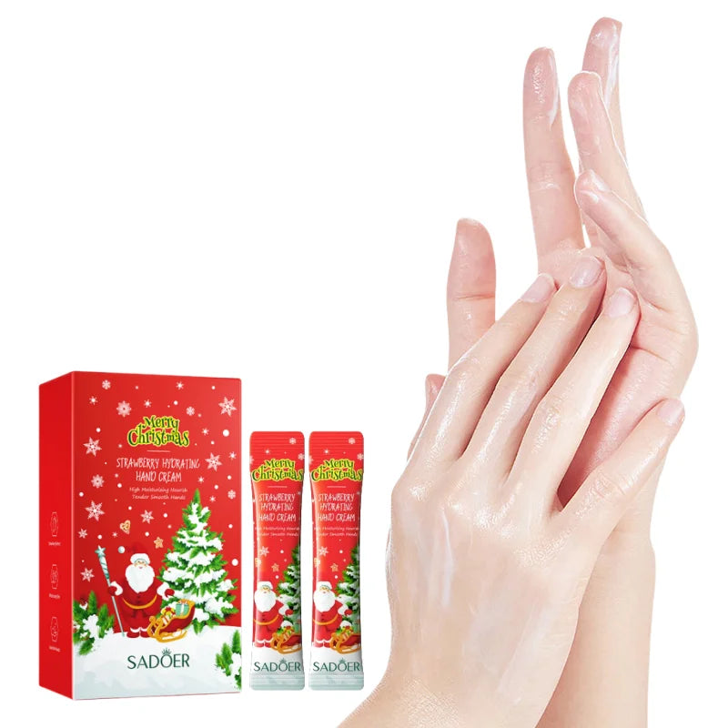 Christmas Strawberry Hand Cream Set – 20 x 4ml Mini Tubes