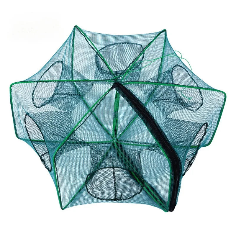 Collapsible Fishing Trap Portable Lightweight Fishing Basket Foldable Crab Cage for Riverbed Coastal Fishing Accessories Oasis Select