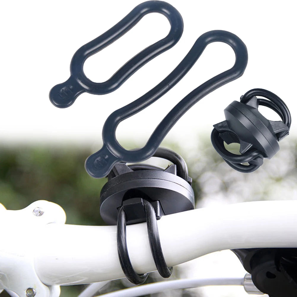 Gel Band Bike Light Clips Bicycle Headlight Elastic Handlebar LED Light High Performance High Quality Brand New Oasis Select