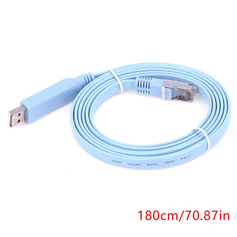 1.8M USB To RJ45 USB To RS232 Serial To RJ45 CAT5 Console Adapter Cable Cord For Cisco Routers New Oasis Select Onesize