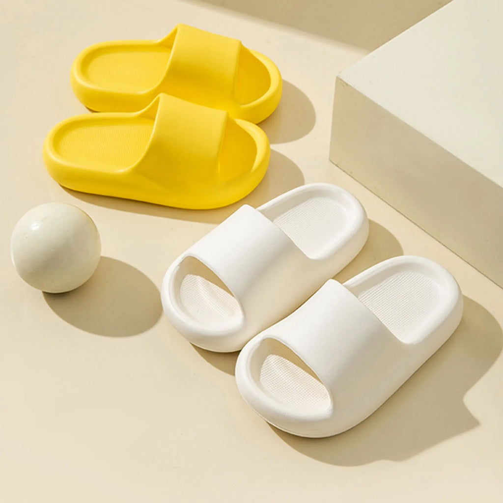 Children Bathroom Slippers Summer Solid Color Anti Slip Soft Sole Kid Slippers 4-10 Years Old Boys and Girls Cute Home Slippers Oasis Select