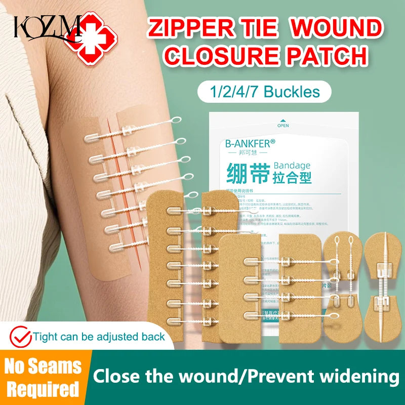 Zipper Wound Closure Patch – Hemostatic No-Suture Bandage