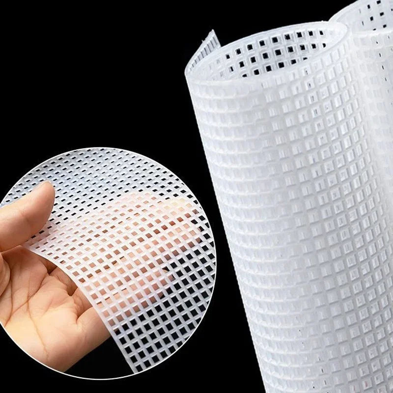 Handcraft Latch Hook Bags Made Plastic Grid Hook Crafts Accessory Plastic Mesh Cloth For Bag Rug Thread Hook Craft Supplies Oasis Select