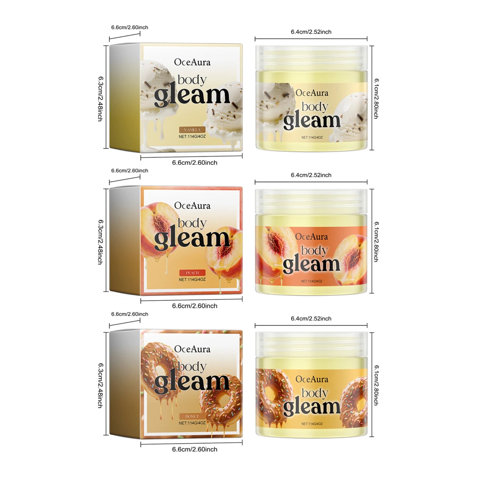 Body Butter Moisturizing Cream Nourishing Dry Skin Improve Roughness Skin Soft Smoothing Repair Barrier Vanilla Body Lotion 114g Oasis Select