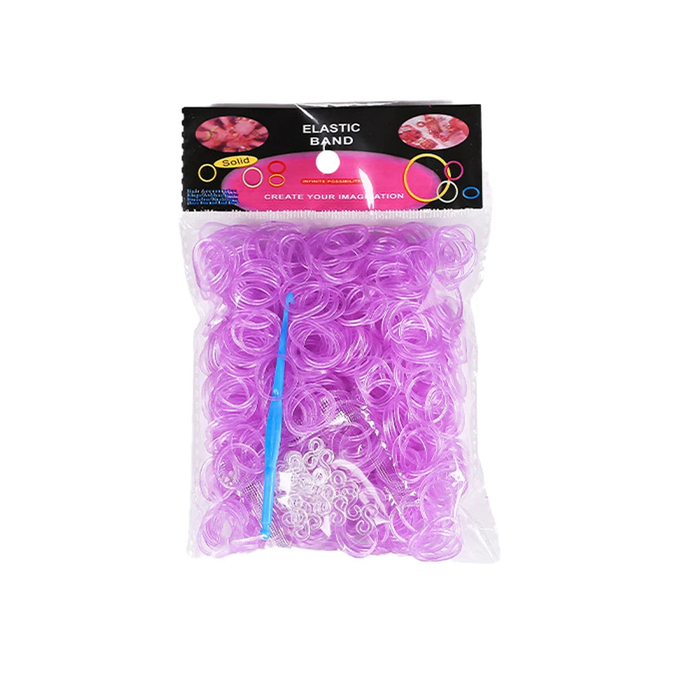 Loom Rubber Bands Bracelet Making Kids Elastic Weaving Lacing DIY