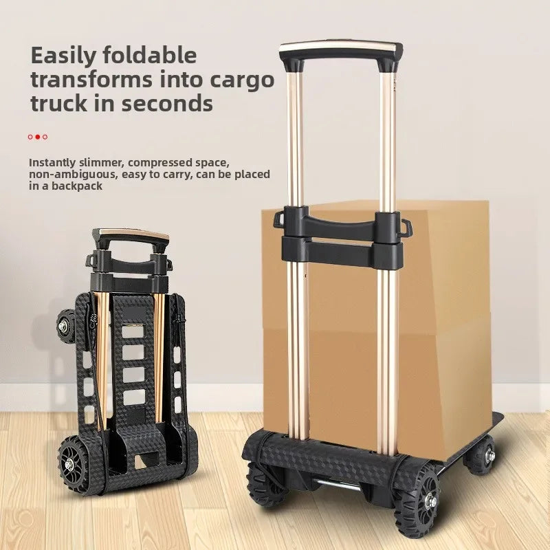 Multi-functional Silent wheel folding small pull cart luggage cart shopping moving shopping cart Oasis Select
