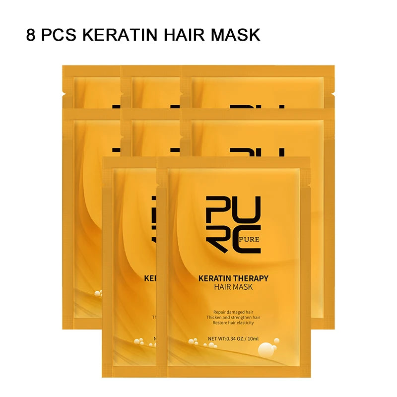 PURC Keratin Hair Mask – Repair Split Ends & Deep Moisturize Keratin Hair Mask Oasis Select recommend 8 pcs China Mainland