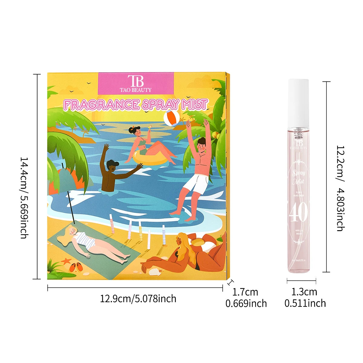 5-Piece Alcohol-Free Floral & Fruit Fragrance Spray Set 10ml Fragrance Spray Set Oasis Select