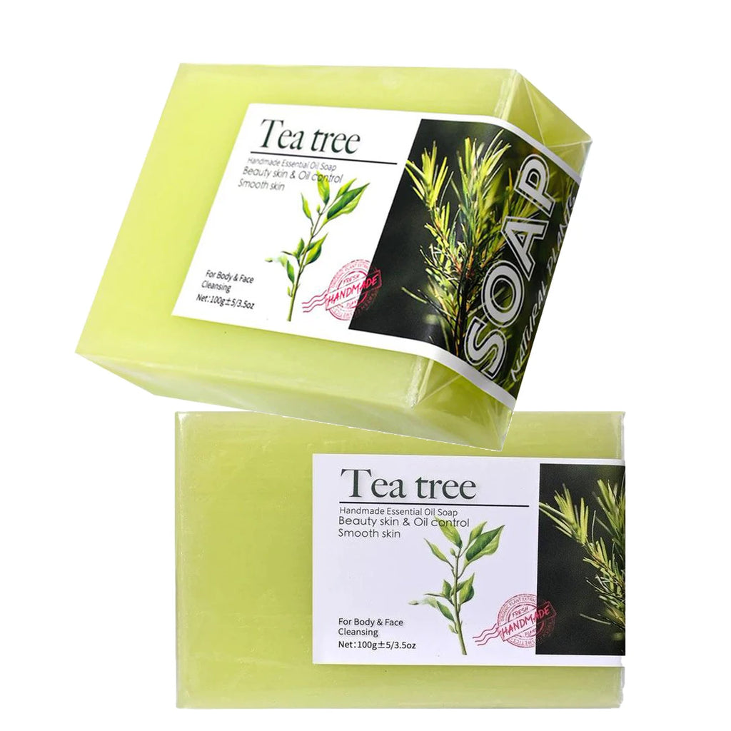 Tea Tree Oil Soap Bar for Face & Body Wash Handmade All Natural Organic Bath Soap Facial Cleanser Soothing Hydrating Body Wash Oasis Select
