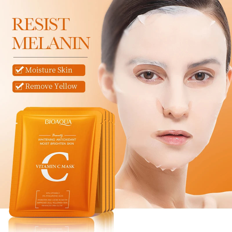 BIOAQUA Vitamin C Face Mask – Whitening, Hydrating & Anti-Aging Vitamin C Face Mask Oasis Select