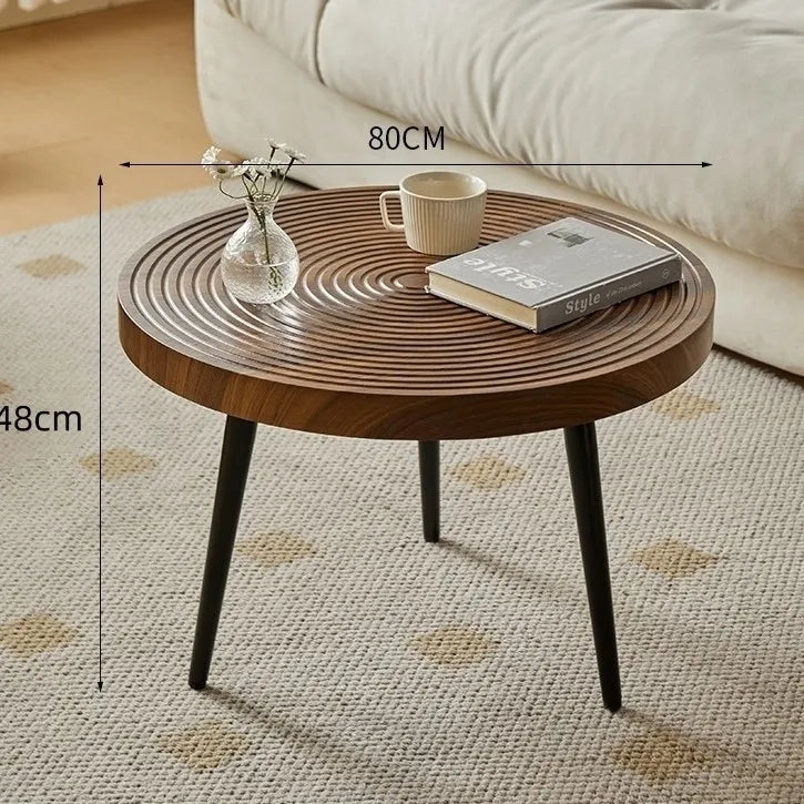 Multi-functional Annual ring side few sofa side few living room coffee table living room Oasis Select Walnut 80-48