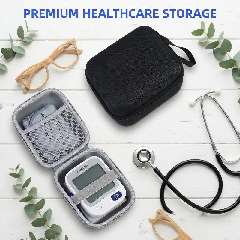 1Pcs Home Electronic Measurement EVA Blood Pressure Bag Hard Case Storage Bag For Upper Arm Blood Pressure Monitor For Omron Oasis Select