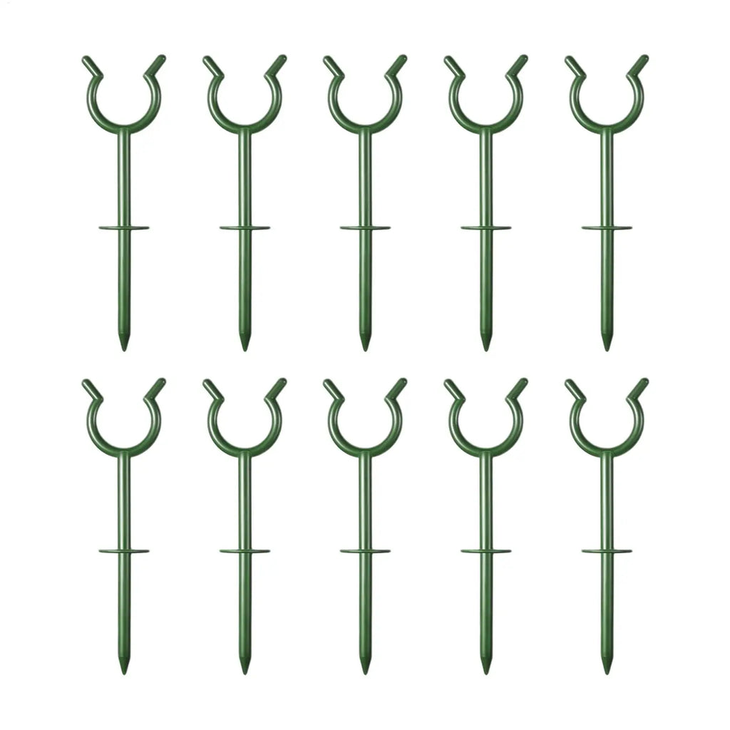 10Pcs Garden Hose Guide Nail Water Pipe Tubing Positioning Bracket Anti-skid Yard Lawn Irrigation Hose Spike Holder Bracket Oasis Select