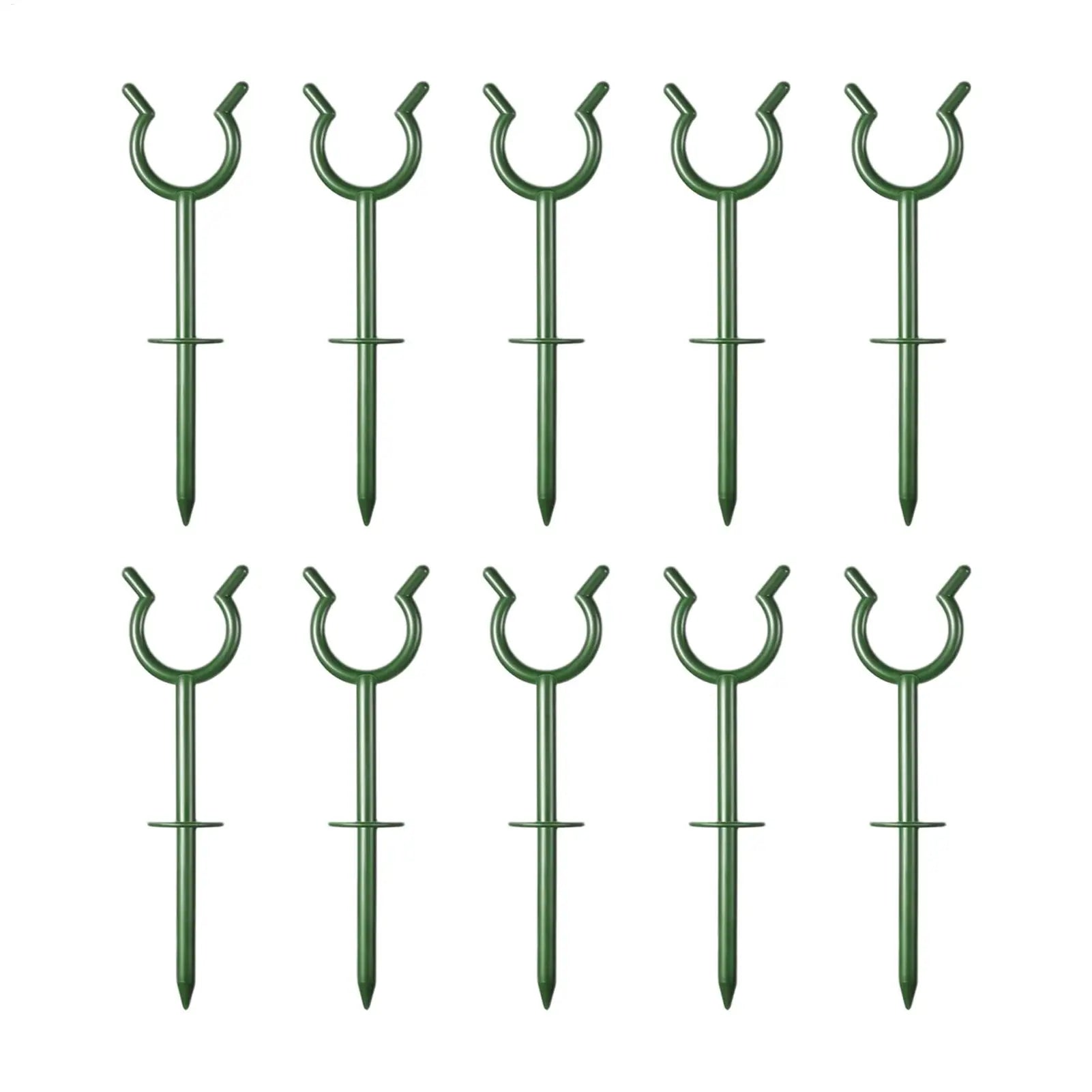 10Pcs Garden Hose Guide Nail Water Pipe Tubing Positioning Bracket Anti-skid Yard Lawn Irrigation Hose Spike Holder Bracket Oasis Select