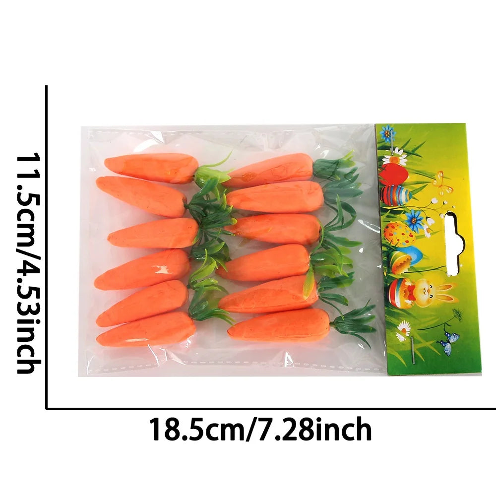 12 piece package of Easter decorations 7cm foam carrots Easter theme party decoration simulation carrot decorations Oasis Select