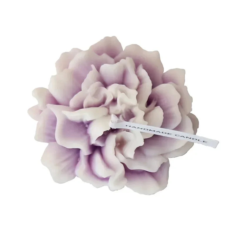 3D Carnation Flower Candle Home Decoration Wedding Bar Party Souvenirs Aromatherapy Candle Room Decor Ornament Gifts Oasis Select purple (vanilla)
