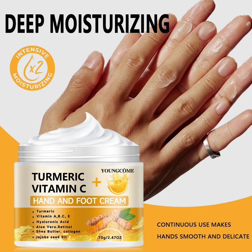Turmeric Hand & Foot Cream – Retinol, Hyaluronic Acid | YOUNGCOME Hand & Foot Cream Oasis Select