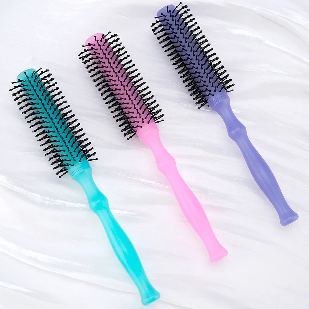 Ergonomic Round Styling Brush – Soft Nylon Bristles, All Hair Types Round Styling Brush Oasis Select