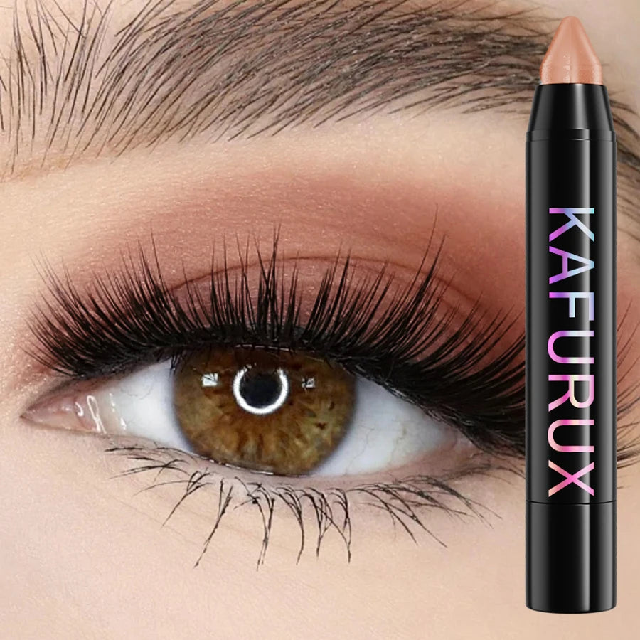 KAFURUX 25-Color Glitter Eyeshadow Pencil – Waterproof & Matte