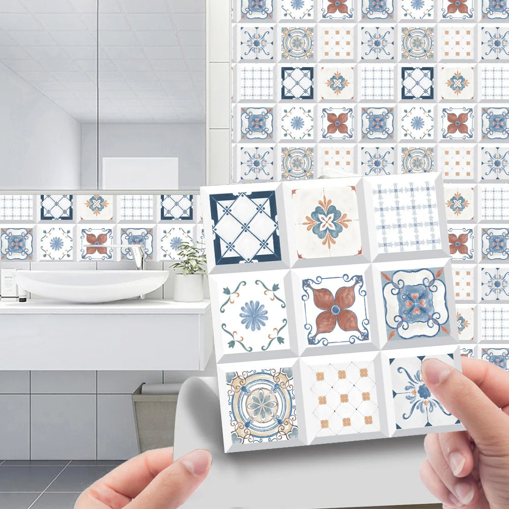 Crystal tiles pasted mosaic wall pasted retro tiles tiles pasted simple kitchen stove stickers pvc wall stickers Oasis Select CRY006 20pcs-20x20cm