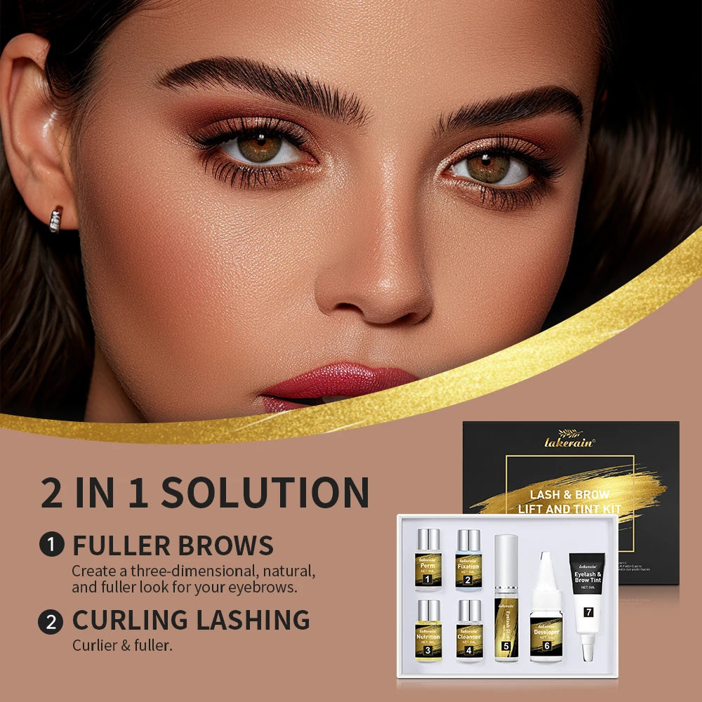 Lash & Brow Lift And Tint Kit Professional Eeylash Curling Brow Dyeing Long Lasting Salon Home Use Makeup Tools Combo Oasis Select