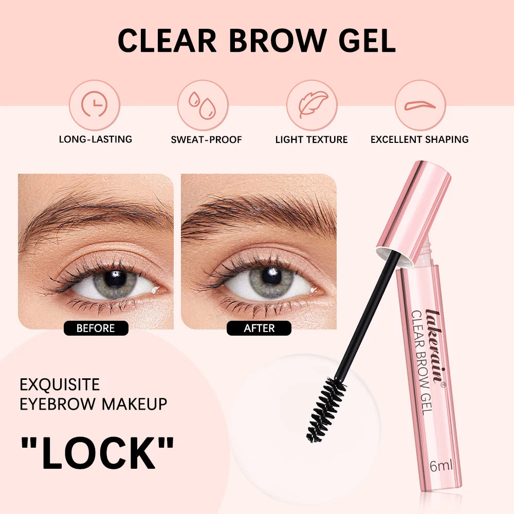 Lakerain Clear Eyebrow Gel – Waterproof & Long-Lasting Hold Eyebrow Setting Gel Oasis Select