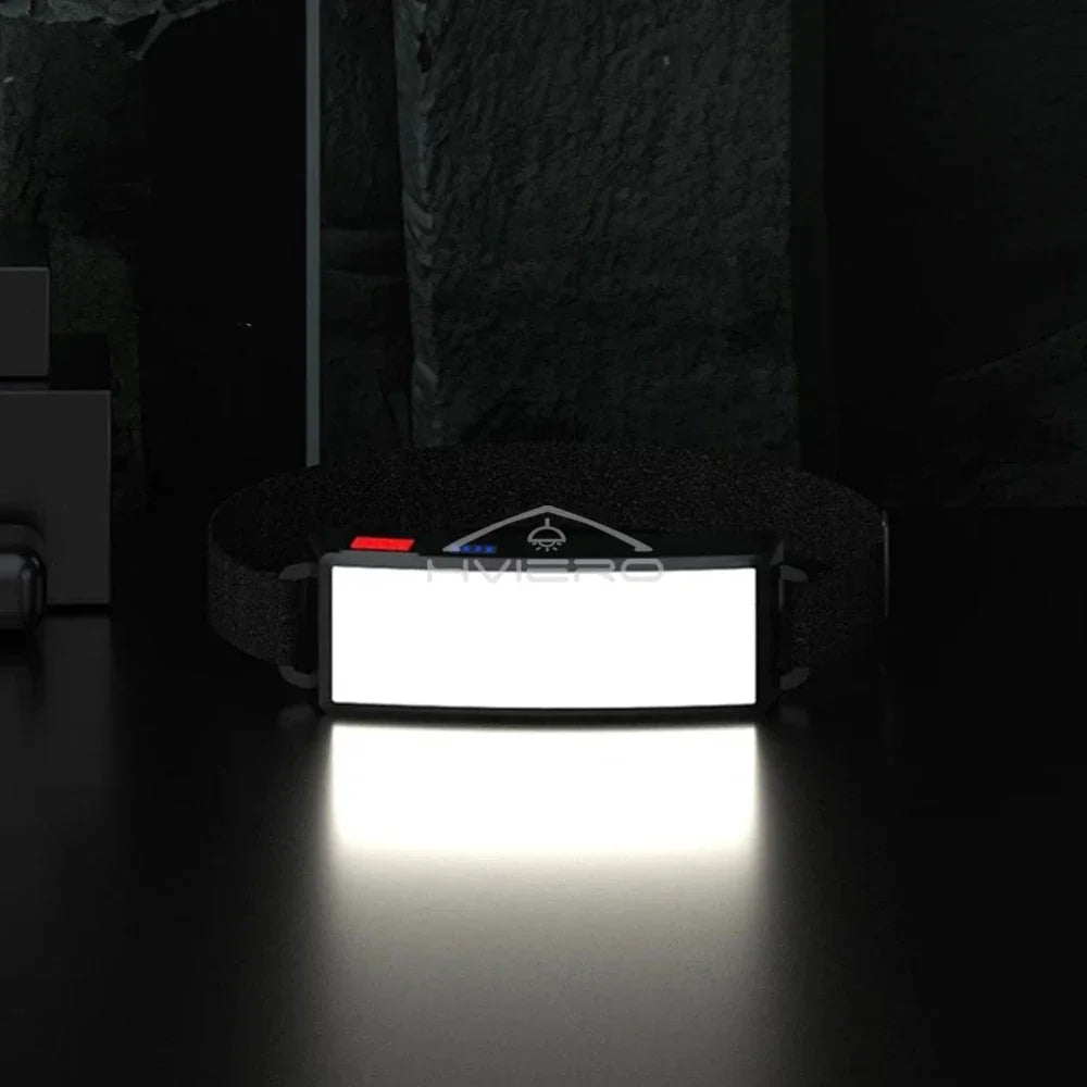 HVIERO 10W COB LED USB Rechargeable Headlamp – Camping Hiking