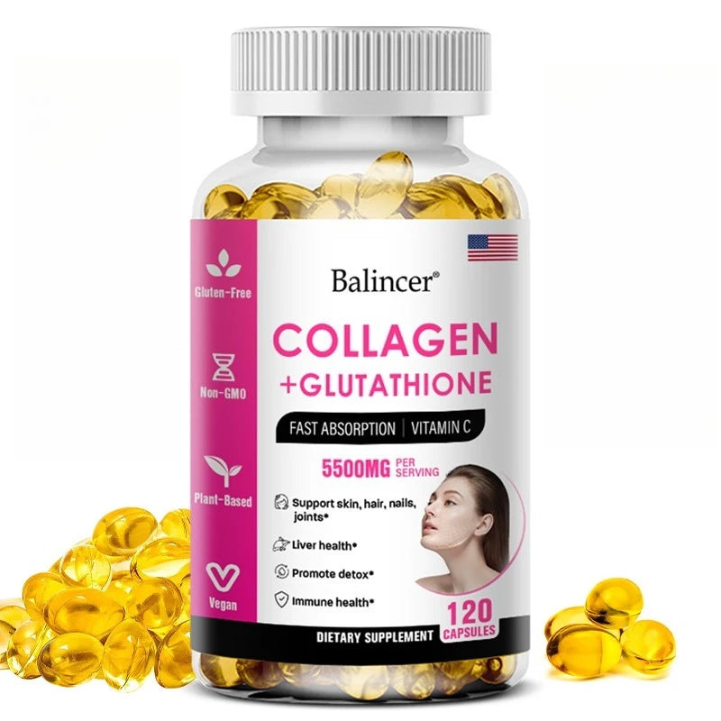 Glutathione Collagen Supplement – Non-GMO Antioxidant Capsules