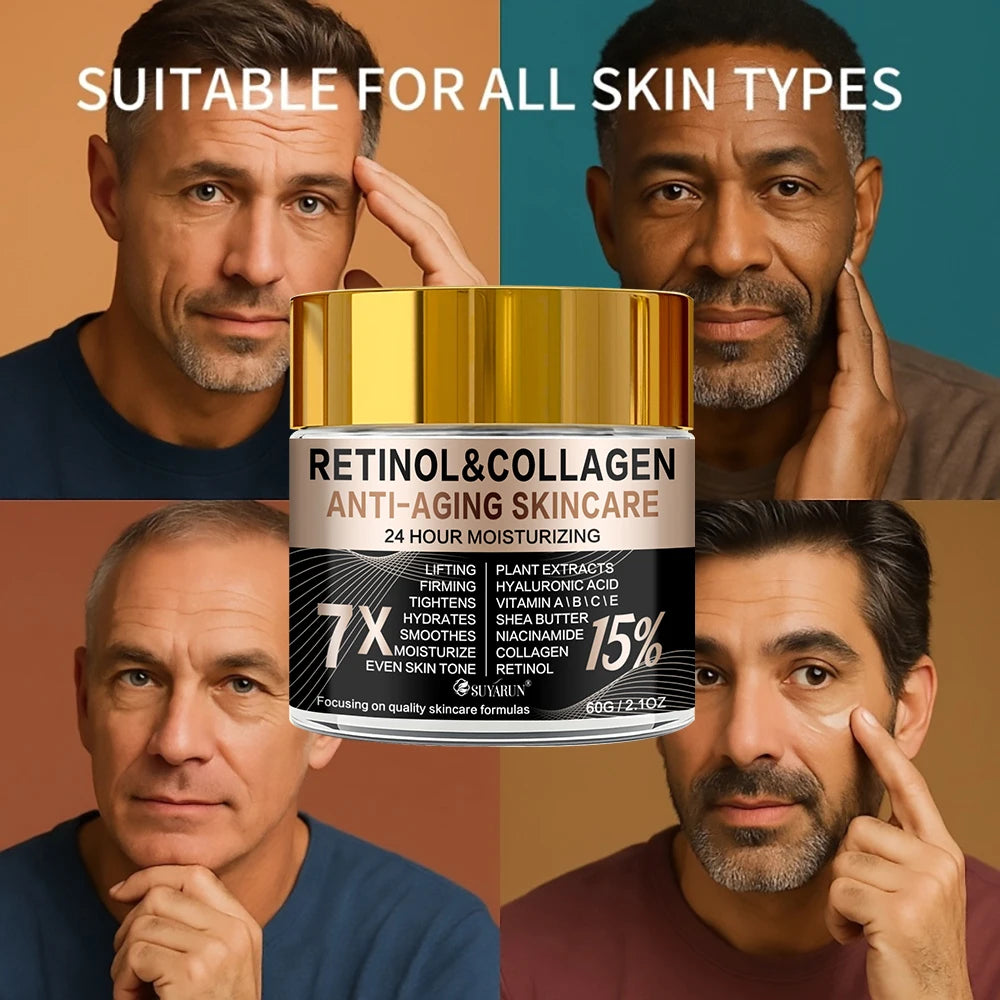 SUYARUN Retinol Collagen Face & Eye Cream – 60g Glass Jar Retinol Eye Cream Oasis Select