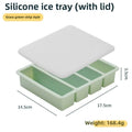 1pc Silicone Freezer Tray with Lid - Durable Kitchen Storage for Soup, Broth & Sauces - Stackable Food Prep Container Oasis Select green 1pc