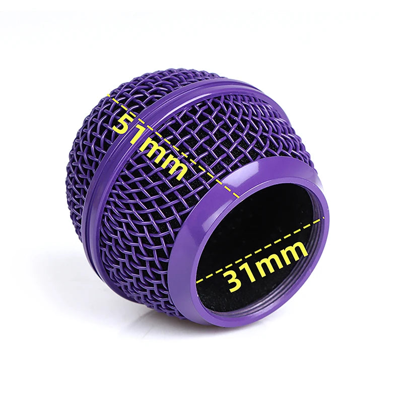 1pc For Shure SM58 Wireless Microphone Replacement Metal Microphone Grille Replacing Professional Party Mic Head Part Oasis Select