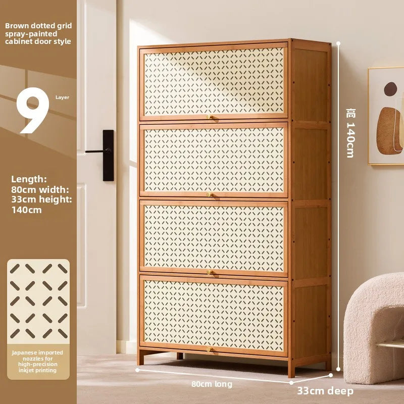 Shoe rack multi-layer household door indoor good-looking entrance dust-proof shoe cabinet rental house shoe rack Oasis Select Nine floors 80