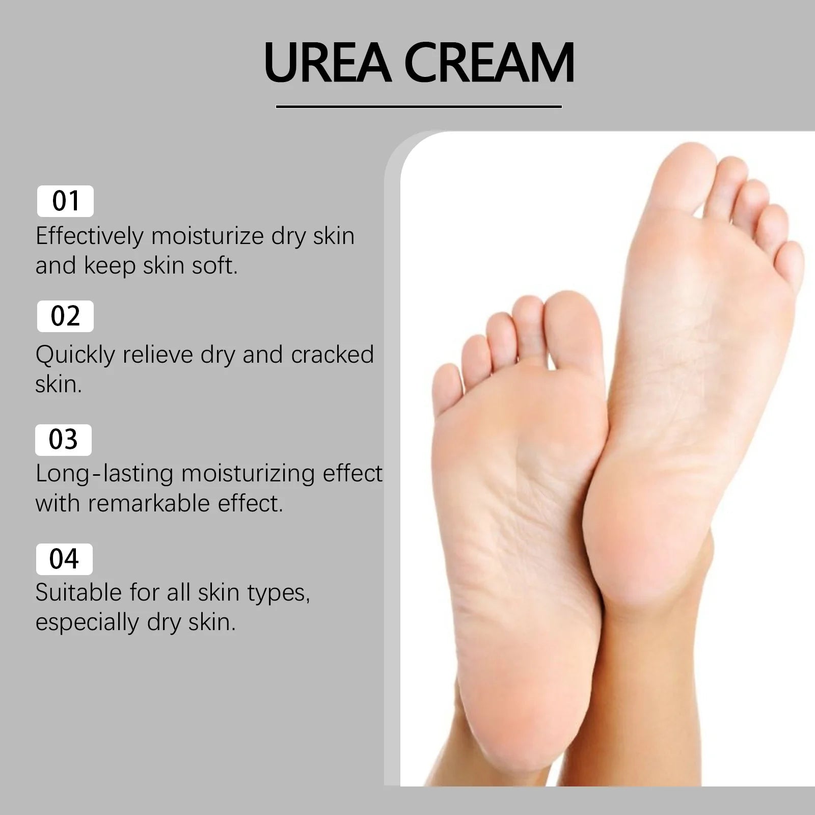 40 Urea Foot Cream Softening Dry Cracked Heels Deep Moisturizing Oasis Select