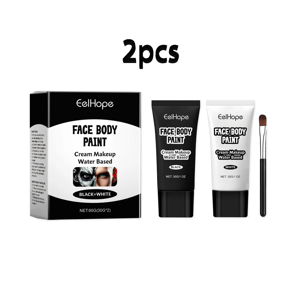Halloween Makeup Face Body Paint White Black Special Effects Christmas Cosplay Party Supplies Full Coverage Oil Free Easy Wash Oasis Select buy 1 free 1