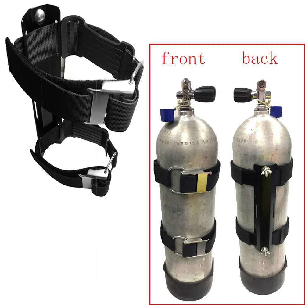 Aluminum Tech Scuba Diving Single Tank Adapter with 2 Tank Straps for Scuba Diving BCD Backplate Adapter System Set Oasis Select 1 Set