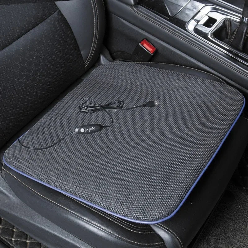 Summer Car Seat 3D Honeycomb Breathable Cushion USB Interface Fan Blowing Comfortable Cool Cushion for Car Home Seat Cushion Oasis Select Other GRAY Spring And Summer