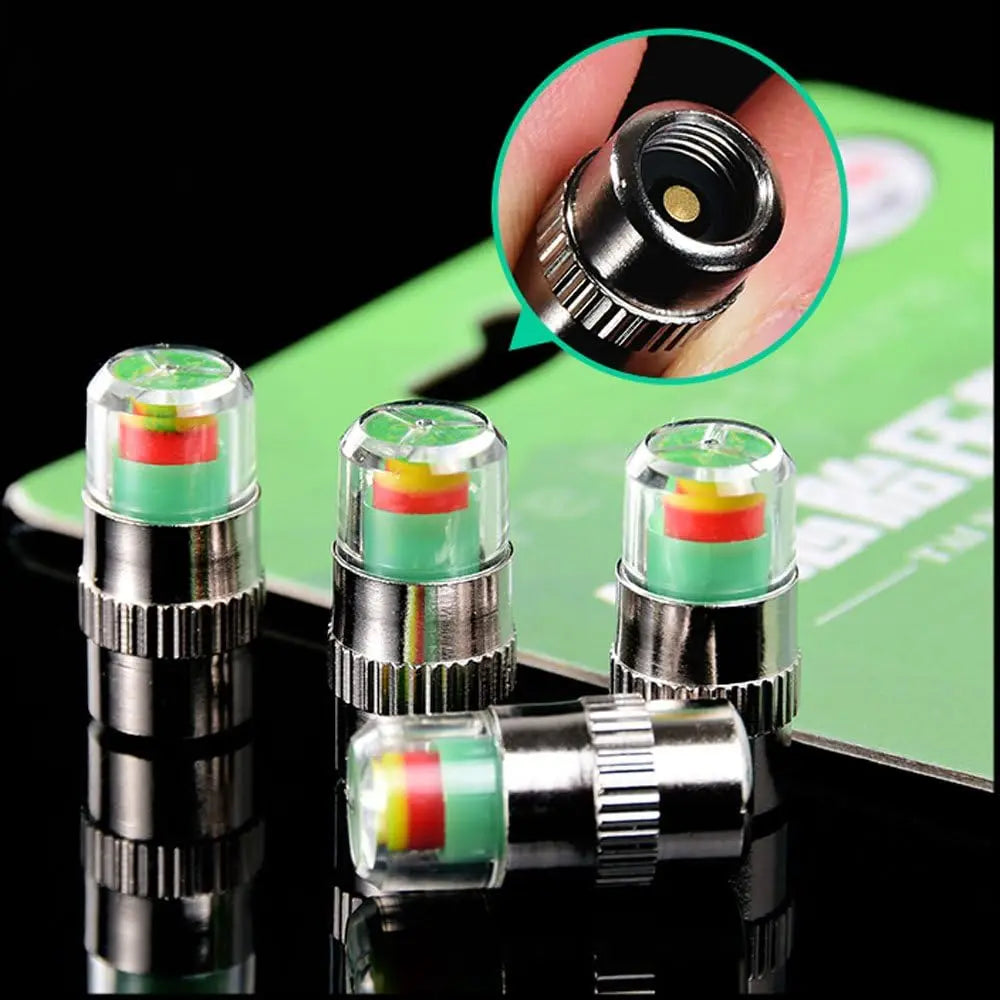 4Pcs 2.2Bar 32-to-35 PSI Car Tire Pressure Monitor Valve Stem Caps 2.4Bar 36PSI Sensor Indicator Easy to Read 3 Color Eye Alert Oasis Select 2.4Bar 36PSI