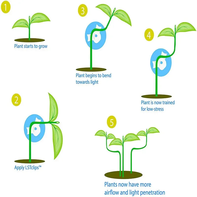 360 Degree Adjustable Plant Branch Bending Clips for Gardening Stem Low Stress Training Tool Horticulture Bender Equipment Oasis Select