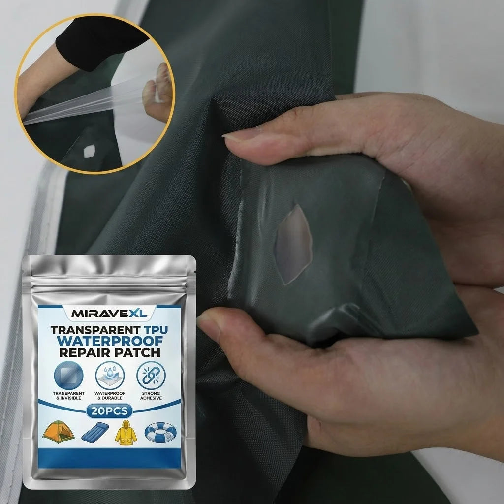 MIRAVEXL Transparent TPU Waterproof Repair Patch 10/20PCS Strong Adhesive Clear Tape forTent Inflatable Boat Raincoat Outdoor A Oasis Select